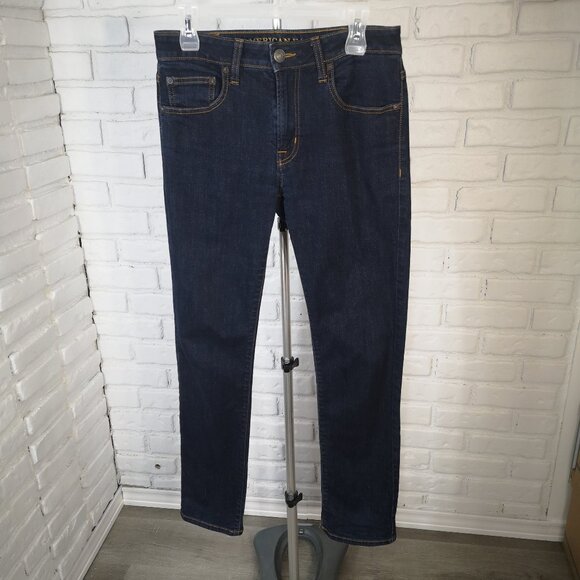 American Eagle Slim Straight Men's Size 32/32 Dark Wash Extreme Flex Blue Jeans - Picture 1 of 15